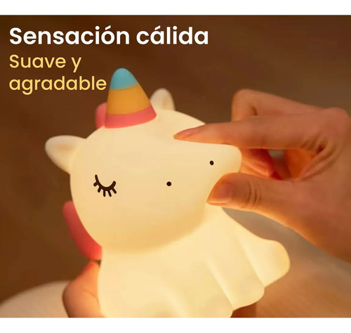 Velador unicornio luz multicolor Zh139 – zoom detalle