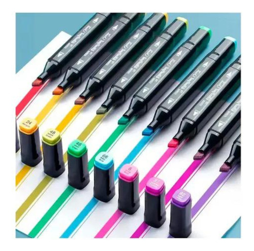 Marcadores doble punta fibrones X 100 colores en bolso - Image 7