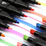 Marcadores doble punta fibrones X 100 colores en bolso - Image 4