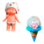 Mini Bebe De Juguete Muñeco En Cucurucho Con Gorro 56460
