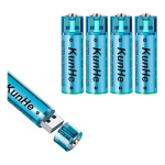 Pilas recargables AA USB - 4 Unidades
