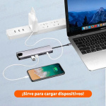 Adaptador hub multipuerto portátil USB tipo c hdmi 8 en 1 - Image 2