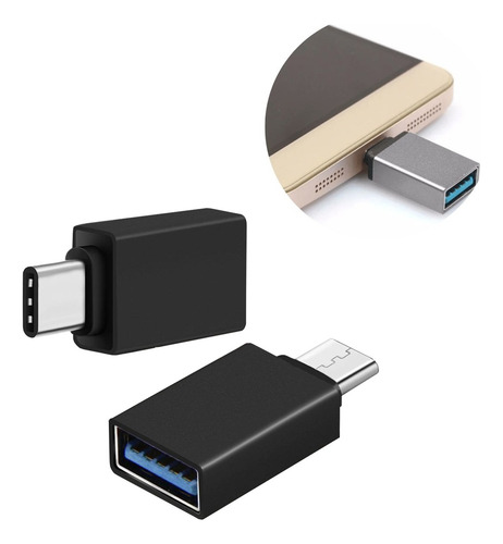 Adaptador Otg Usb Hembra A Usb Tipo C Macho Carga Y Datos - Image 9