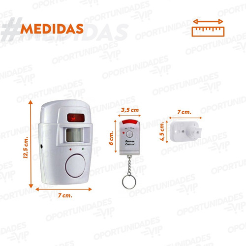 Alarma Con Sensor De Movimiento Infrarrojo Sirena  Control R - Image 7