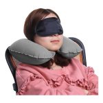 Almohada inflable de terciopelo para viaje - Image 6