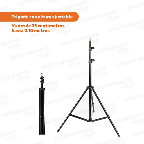 Aro led trípode 26 cm. con soporte celular - 2 metros - Image 3