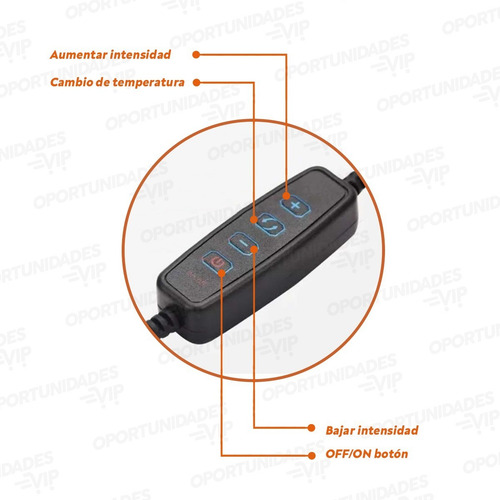 Aro led trípode 26 cm. con soporte celular - 2 metros - Image 5