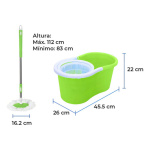 Balde escurridor giratorio centrifugo + lampazo con mopa - Image 17