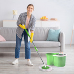 Balde escurridor giratorio centrifugo + lampazo con mopa - Image 5