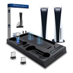 Base de carga consola y joystick PS5 con cooler Gp10 - Image 6