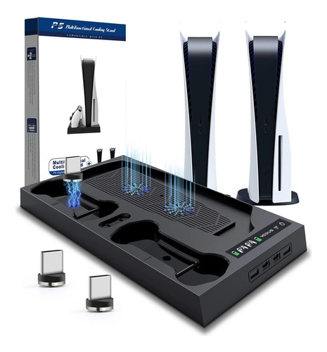 Base de carga consola y joystick PS5 con cooler Gp10 - Image 6