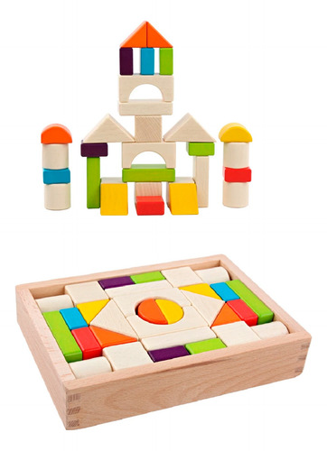 Bloques Figuras Madera Para Construir 30 Piezas Mt08920 - Image 2