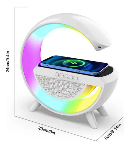 Cargador Inalambrico Celular Con Parlante Y Luz Led Bt2301 Oportunidades  Vip