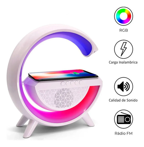 Cargador Inalambrico Celular Con Parlante Y Luz Led Bt2301 - Image 3