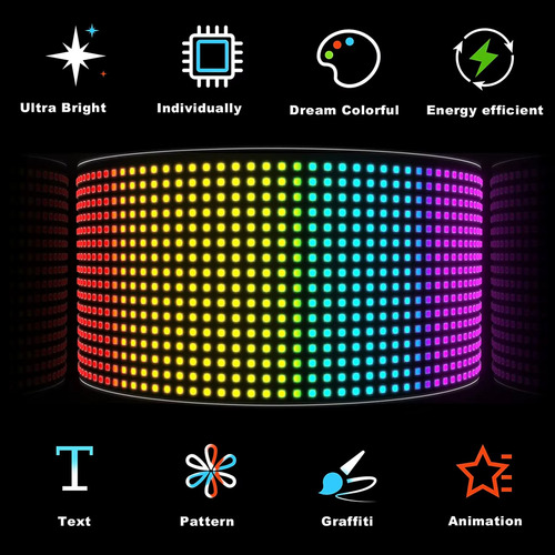 Cartel LED RGB pantalla flexible interactiva de auto Niv-42 - Image 6