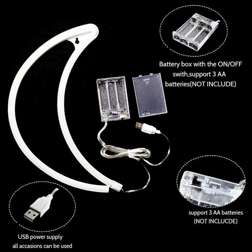 Cartel media luna neon a USB y a pilas A10 - Image 5