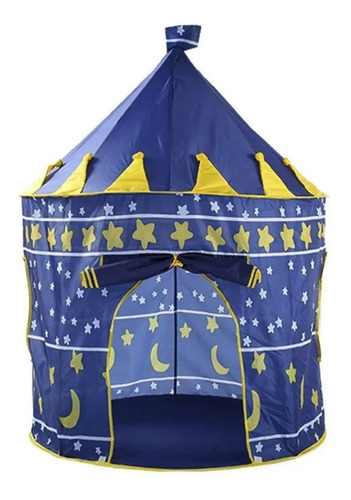 Castillo plegable juego pelotero azul - Imagen 6