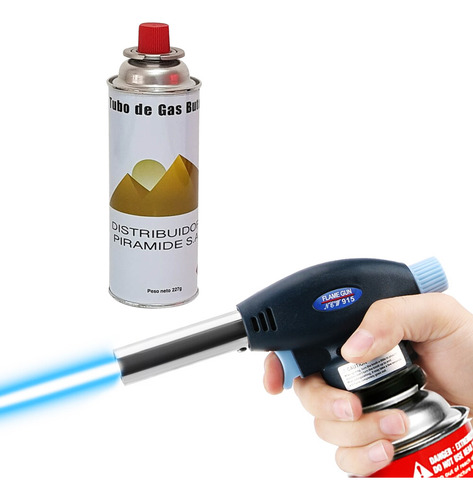 Combo Soplete Flambeador + 1 Mini Garrafa Gas Butano - Image 9