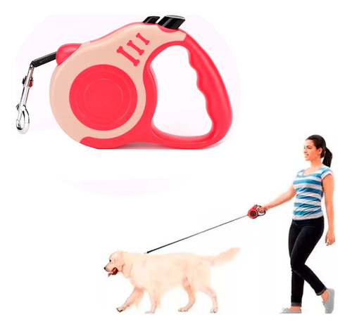 Correa extensible retráctil de 5 mts para perros hasta 30kgs Rd325 - Imagen 6