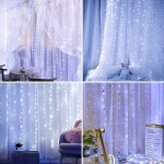 Cortina tira luces LED blanco frío - Image 2