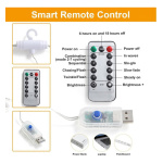 Cortina tira luces LED blanco frío - Image 5