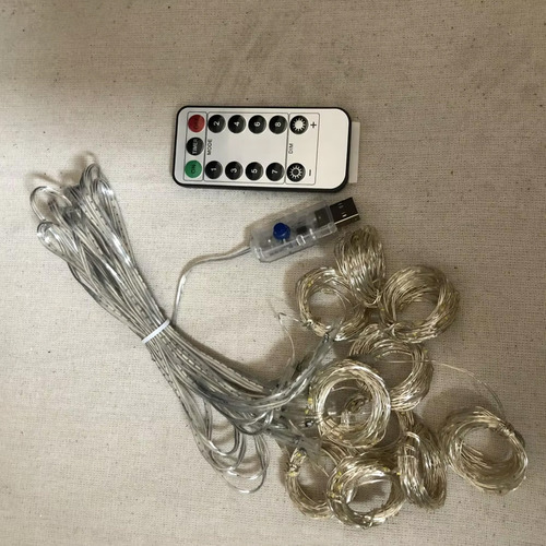 Cortina tira luces LED blanco frío - Image 6