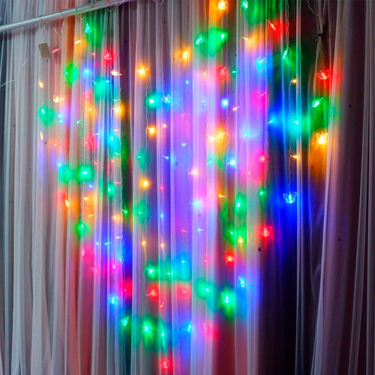 130m Color Cortina LED Mariposa RGB Gm77 - Oportunidades Vip