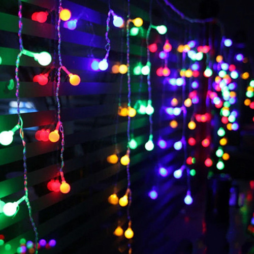 Guirnalda cortina de bolitas led rgb - 4 mts 220v - Imagen 2