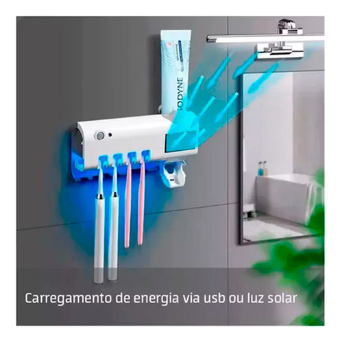 Dispenser Dental Porta Cepillos De Dientes Luz Uv Baño 90501 - Image 6