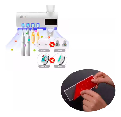 Dispenser Dental Porta Cepillos De Dientes Luz Uv Baño 90501 - Image 4