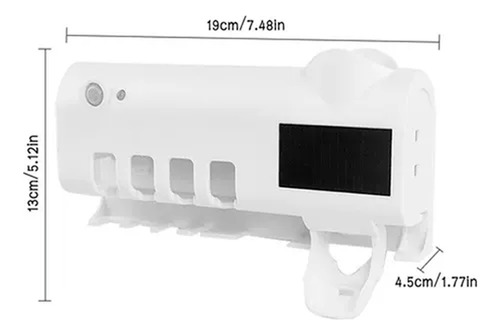 Dispenser Dental Porta Cepillos De Dientes Luz Uv Baño 90501 - Image 5
