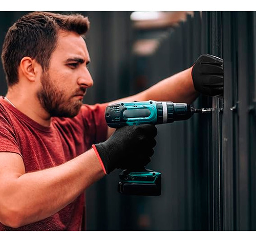 Guantes Trabajo Antideslizantes Reforzados Tela Y Goma 300# - Image 10