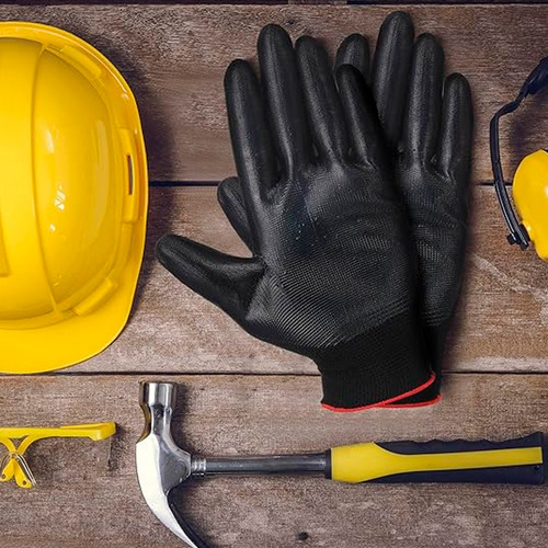 Guantes Trabajo Antideslizantes Reforzados Tela Y Goma 300# - Image 12