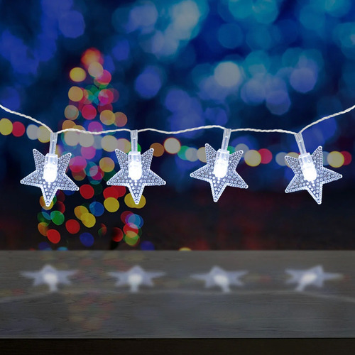 Guirnalda 20 estrellas LED blancas - Image 1