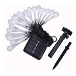Guirnalda luces solar LED cálidas 20 gotas Xh612 - Image 7