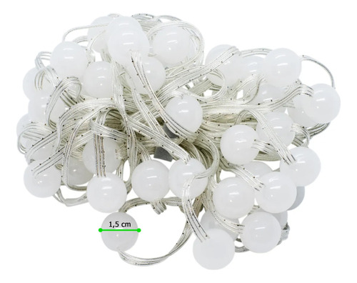Guirnalda 80 luces LED frías 10 mts Ln349 - Image 3