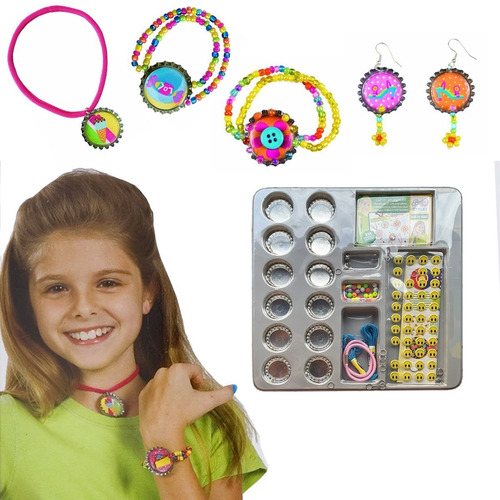 Kit Para Armar Bijou Infantil Pulseras Collares Aros - Image 3