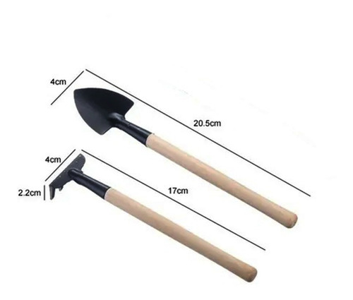 Kit Set Jardineria 2 Herramientas Rastrillo + Pala Bonsai - Image 5