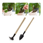 Kit Set Jardineria 2 Herramientas Rastrillo + Pala Bonsai - Image 2