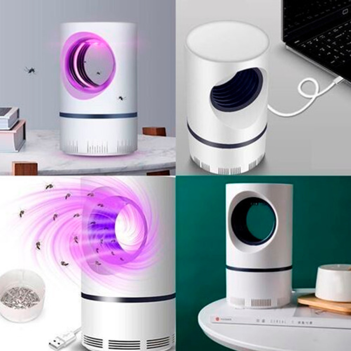 Lampara Repelente Atrapa Insectos Mata Mosquitos Usb Ln6008 - Oportunidades  Vip