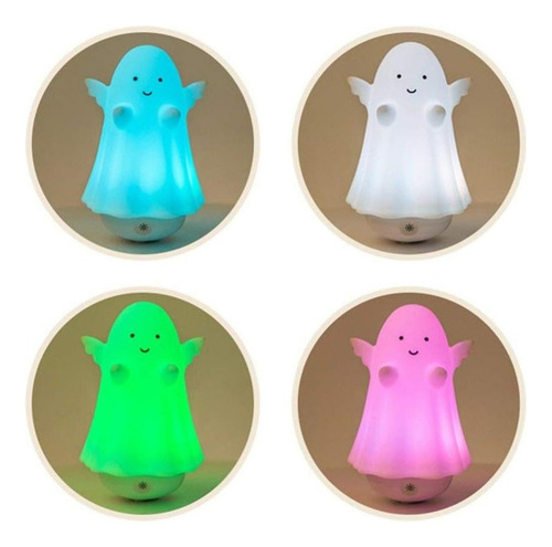 Velador led táctil recargable vía usb fantasma con control - Image 4