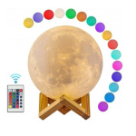 Lampara velador luna multicolor de 13 cm con USB - 413A - Image 3