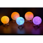Lampara velador luna multicolor de 13 cm con USB - 413A - Image 2