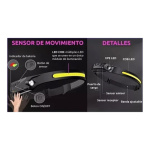 Linterna minero tipo vincha recargable usb con sensor de movimiento - Image 6