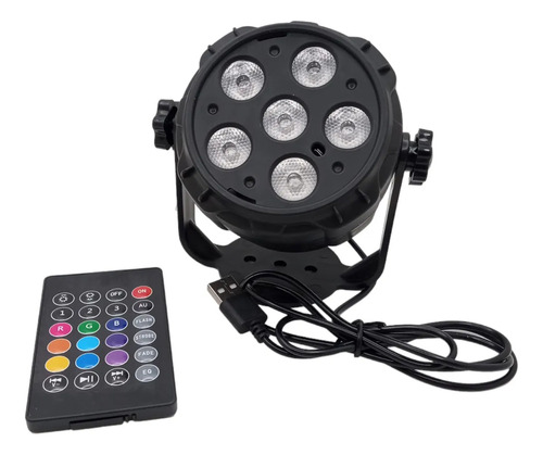 Luz Proton Par 6 Led Rgb Con Conexion Usb + Control Remoto - Image 4