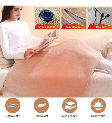 Manta eléctrica USB térmica con textura Kg5 - Image 2