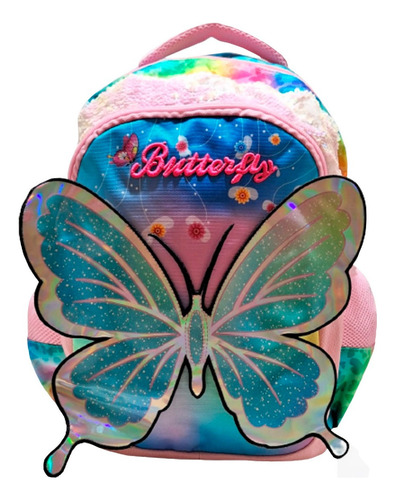 Mochila Escolar Diseño Mariposa Butterfly 17 Pulgadas Hd008 - Image 2