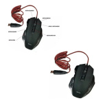 Mouse Gamer Óptico Con Cable Usb Rojo Reforzado Dn-c332 - Image 5
