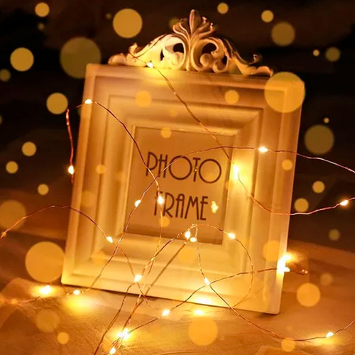 Pack X 10 luces guirnalda cálidas alambre LED - Image 4