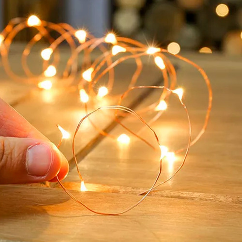 Pack X 10 luces guirnalda cálidas alambre LED - Image 3